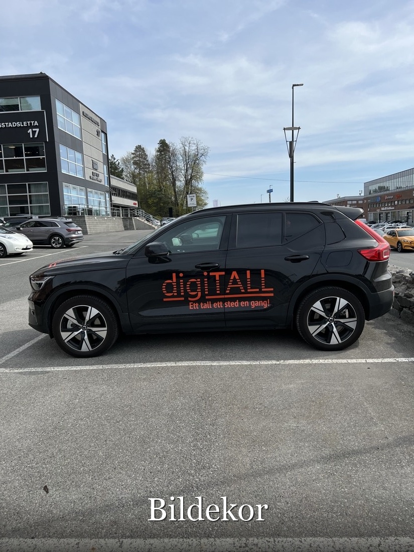 Bildekor for digiTALL på varebil
