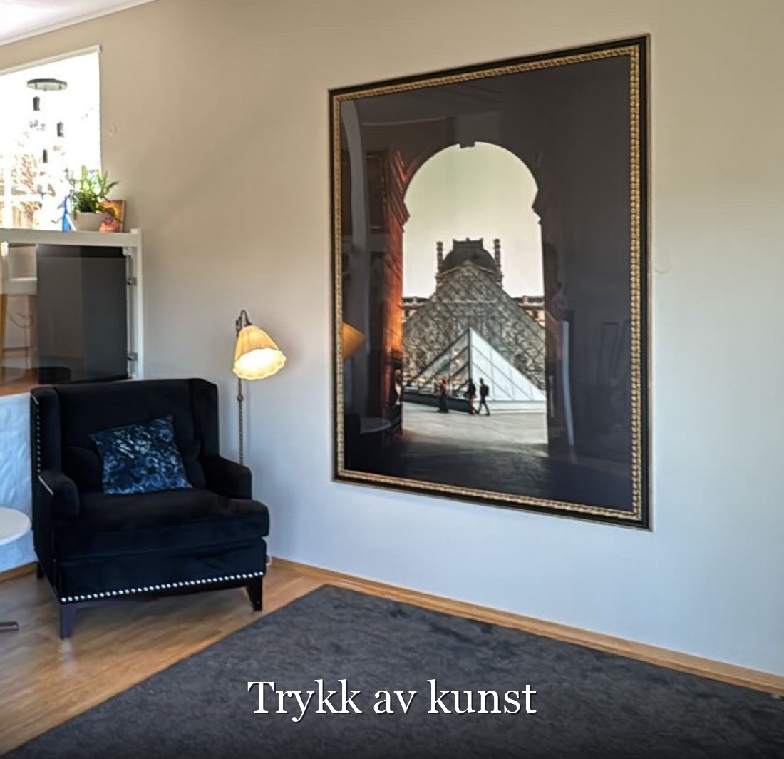 Storformat kunsttrykk – Louvre-motiv