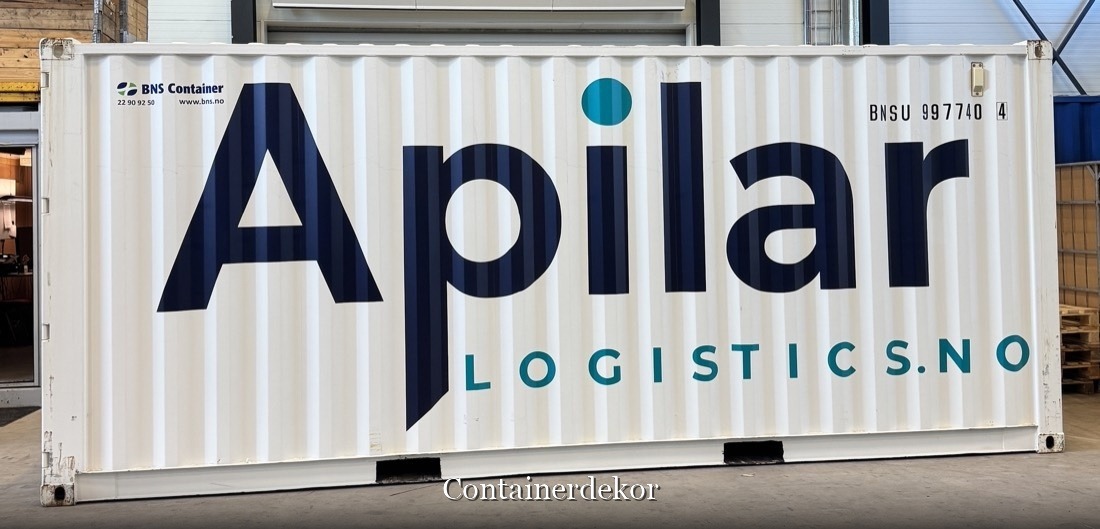 Containerdekor med bedriftsprofilering
