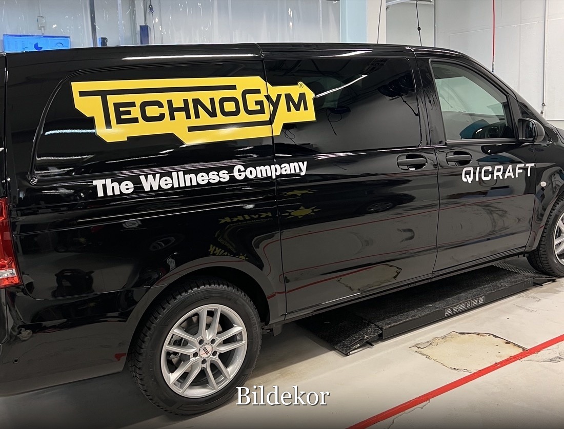 Bildekor for TechnoGym/Qicraft på varebil